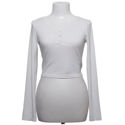 Henley shirt (White) from Dazy Elastane, Polyester, Viscose