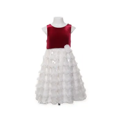 Bloemenmeisjes jurk (Rood, Wit) van Cinderella Polyester
