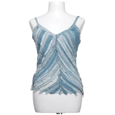 Tank Top (Blue, Gray, Multicolored) from Mango Polyester, Silk