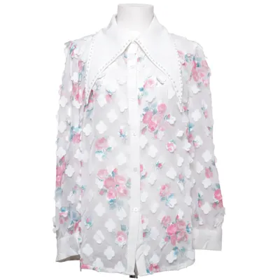 Blus (Vit, Rosa, Blå) från Shein Curve Polyester