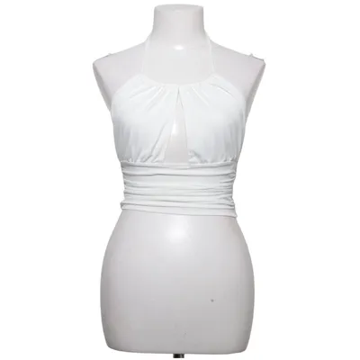 Halternecktopp (Vit) från Gina Tricot Elastan, Polyester