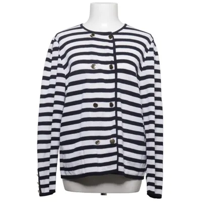 Cardigan (Blanc, Bleu) de Lucia Acrylique, Laine