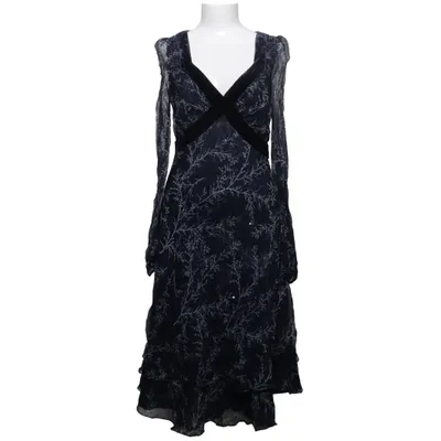 Klänning (Blå, Vit, Svart) från Nougat London Silke, Viskos