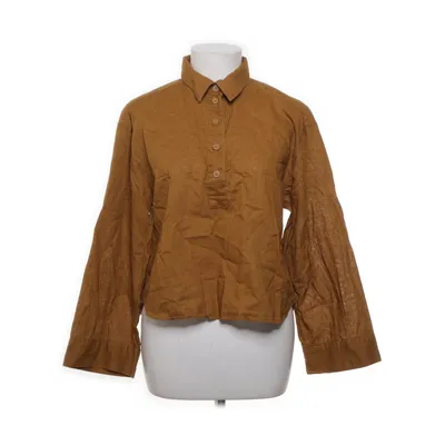 Blouse (Bruin) van H&M Premium Quality Katoen, Linnen