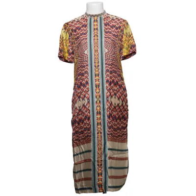 Maxi dress (Beige, Multicolored) from H&M Studio Silk