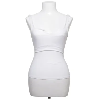 Tanktop  (Hvid) fra H&M Modern Classic Elastan, Polyamid, Viscose, Polyester