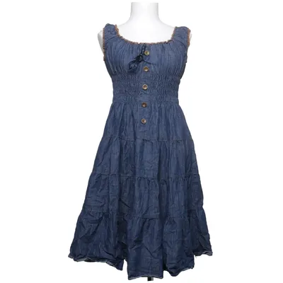 Denim dress (Blue) from Menglu Cotton, Polyester