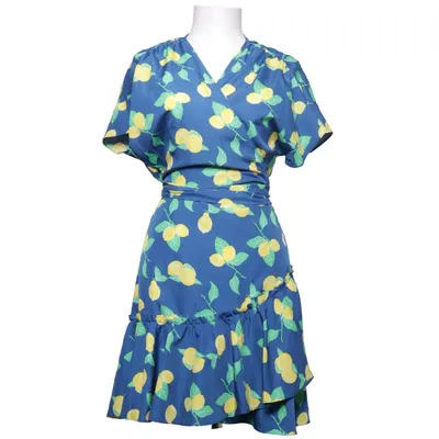 Slå-om-kjole (Blå, Gul, Grøn) fra Svea Polyester