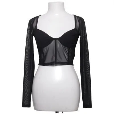 Top (Zwart) van Bershka Elastaan, Viscose