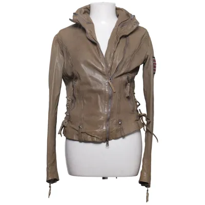 Biker jacket (Brown) from True Religion Cotton, Leather, Polyester
