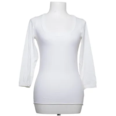 T-shirt à manches longues (Blanc) de Velvet Coton, Élasthane