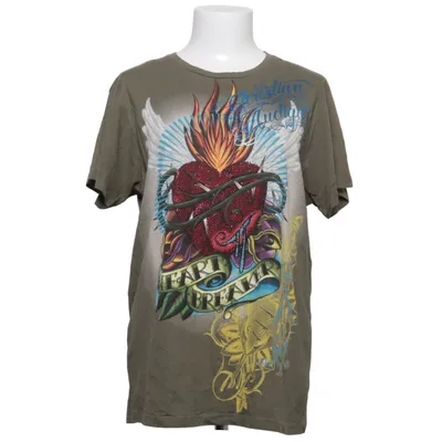 T-shirt (Green, Multicolored) from Christian Audigier Cotton