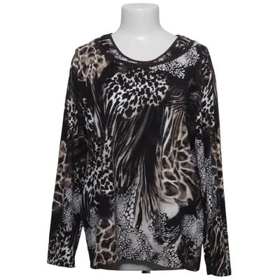 Top (Schwarz, Beige) von Christa Probst Elasthan, Viskose
