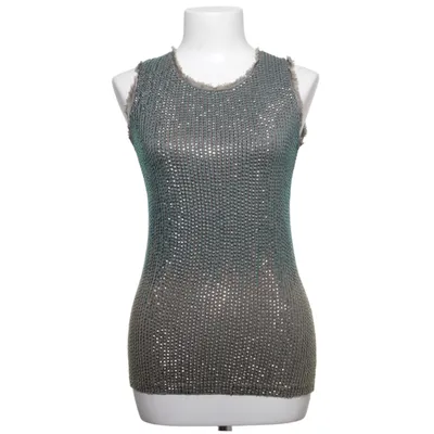 Tank Top (Gray, Beige) from Ambre Babzoe Linen, Silk, Viscose