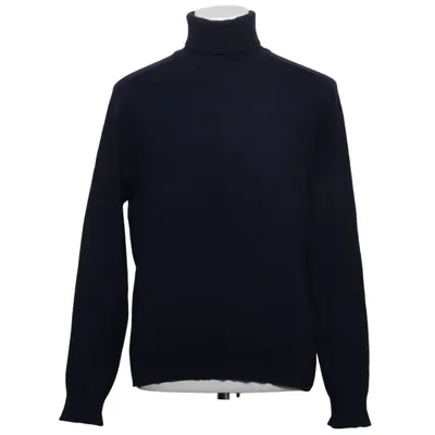 Rollkragenpullover (Blau) von Alan Paine Kaschmir, Wolle
