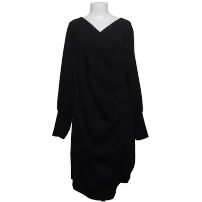 Slå-om-kjole (Sort) fra Moda Italia Elastan, Polyester