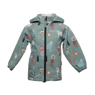 Regnjacka (Grön, Flerfärgad) från Nordbjørn Elastan, Polyester