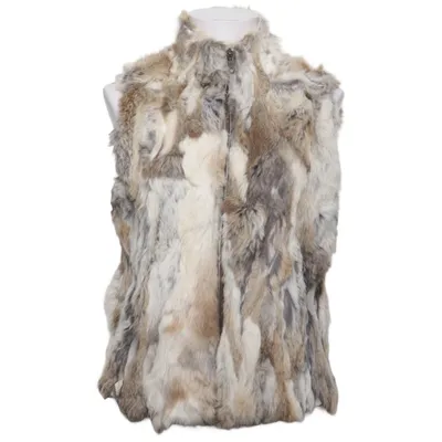 Fur vest (Gray, Brown, White)