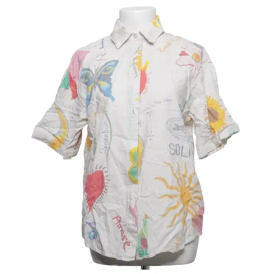 Korte mouwen shirt (Wit, Meerkleurig) van NA-KD Art Linnen, Viscose