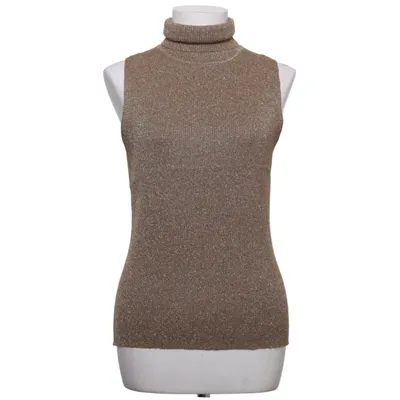 Top (Brun, Guld) fra Blacky Dress Metallfiber, Polyester, Silke