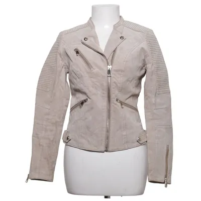 Biker jacket (Beige) from Rookie Elastane, Leather, Polyester, Silk