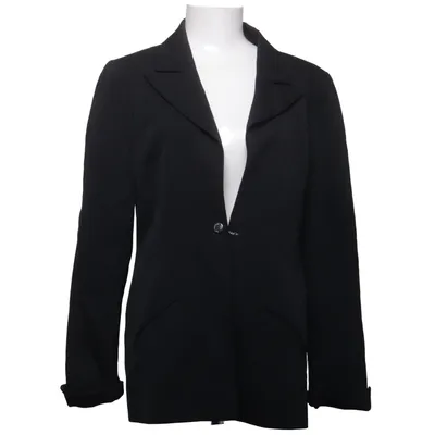 Blazer (Schwarz) von Karl Lagerfeld for H&M Elasthan, Viskose, Wolle
