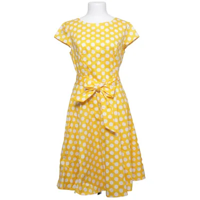 Dress (Yellow, White) from Dressystar Cotton, Elastane