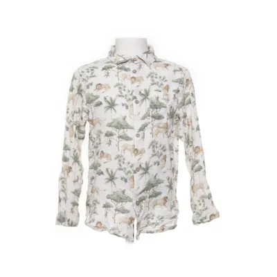Shirt (White, Green, Brown) from Newbie by KappAhl Cotton