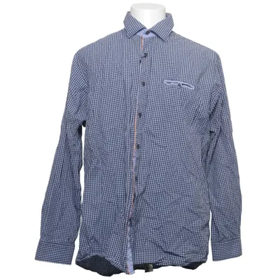 Shirt (Blue, White) from Pierre Cardin Cotton