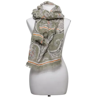 Shawl (Green, Multicolored) from Roeckl Linen