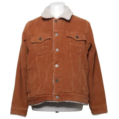 Lined denim jacket (Brown, White) from Urban Surface Cotton, Polyester