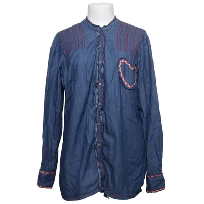 Denim shirt (Blue, Red) from Janet & Joyce Cotton