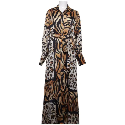 Robe chemise (Noir, Beige) de Jeff Gallano Polyester, Viscose