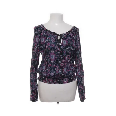 Blouse (Black, Multicolored) from Hollister Cotton, Viscose