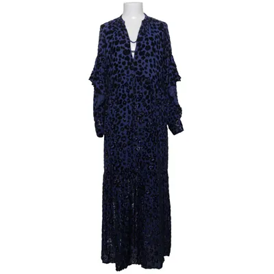 Maxikjole (Blå, Sort) fra Lala Berlin Metallfiber, Polyester, Silke, Viscose