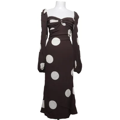 Långklänning (Brun, Vit) från Adoore Viskos