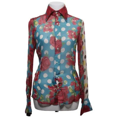 Blus (Blå, Röd, Flerfärgad) från Blumarine Silke