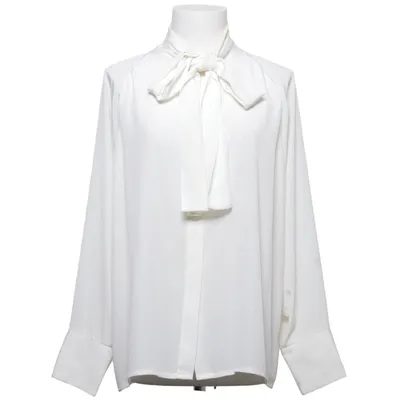 Pussy bow blouse (White) from Rodier Paris