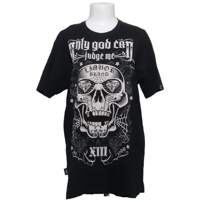 T-shirt (Zwart) van Liquor Brand Katoen