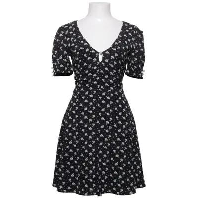 Dress (Black, White) from Mango Casual Elastane, Polyester