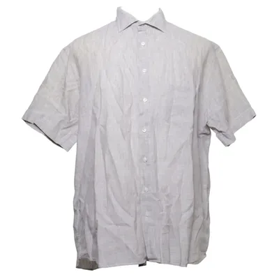 Short sleeve shirt (Beige) from Oscar of Sweden Linen