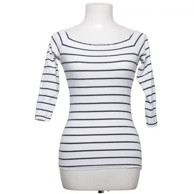 T-shirt à manches longues (Blanc, Noir) de H&M Basic Coton, Élasthane