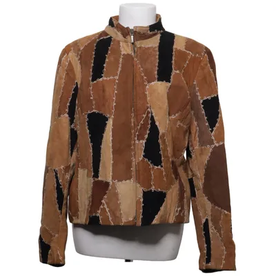 Läderjacka (Brun, Svart, Flerfärgad) från OneTwo Skinn, Polyester