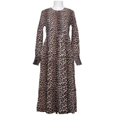 Kjole (Beige, Sort, Flerfarvet) fra Ganni Viscose