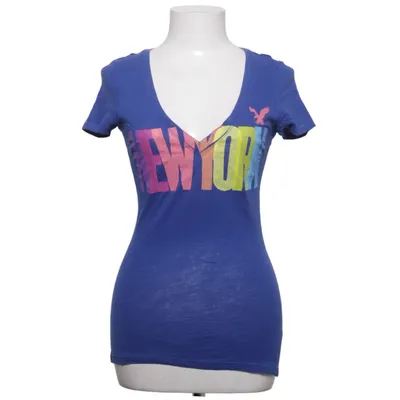 T-shirt (Blå, Flerfarvet) fra American Eagle Outfitters Bomuld