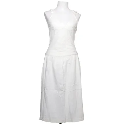Robe (Blanc) de Zara Basic Coton, Lin, Viscose