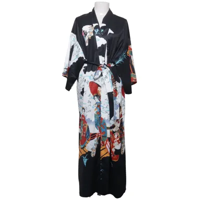 Kimono (Svart, Flerfärgad) Polyester