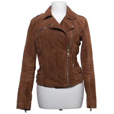 Bikerjakke (Brun) fra Mango Læder, Polyester