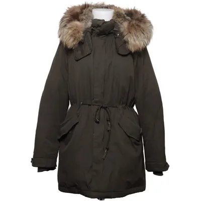 Parkas (Brun) från Cedrico Bomull, Dun, Fjädrar, Skinn, Kaninpäls
