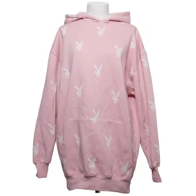 Hoodie (Pink, White) from Playboy x Missguided Cotton, Polyester
